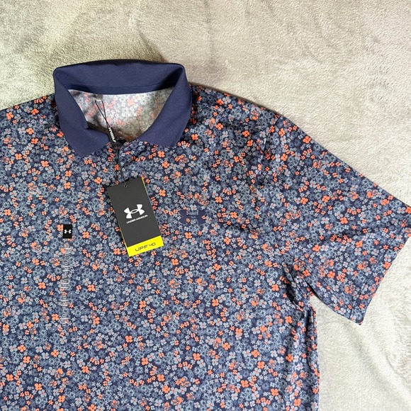 Under Armour Other - Under Armour Men Loose Fit AOP Floral Polo Golf Shirt UPF 40 Size Medium